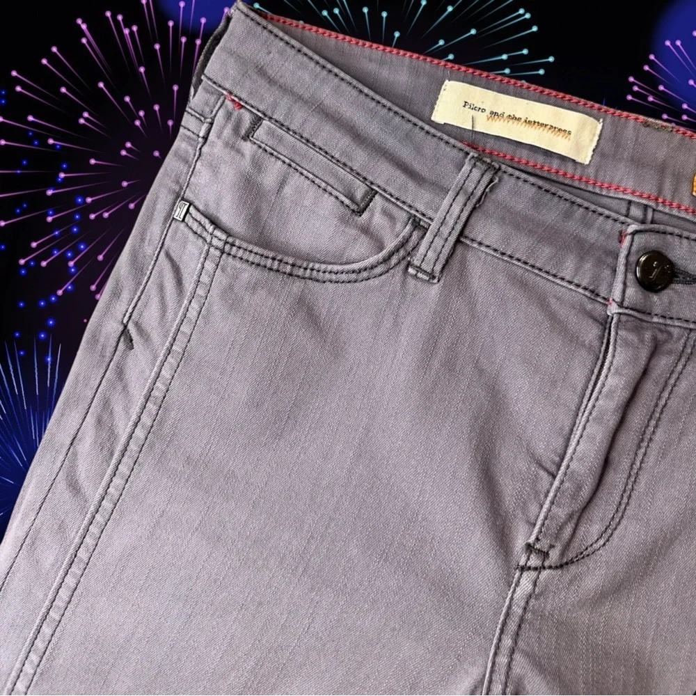 Pilcro and the Letterpress ‘Stet’ Cropped Side Slit Jeans in Gray Size 27
